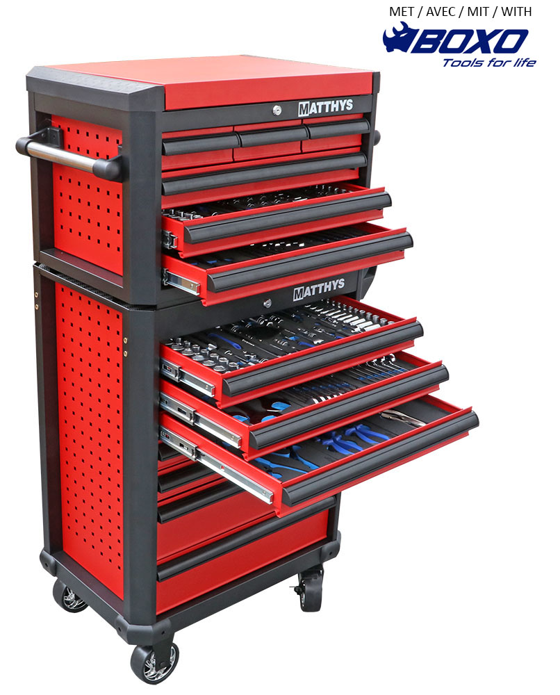 13 DRAWER TOOL CABINET (5 DRAWERS WITH METRIC AND 2 DRAWERS WITH INCH BOXO  TOOLS) - Matthys