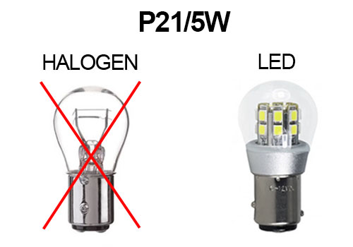 SIGNALISATION LED-BULB 6 TO 12V, STOP/STAND - WARM WHITE, P21/5w, BAY15D