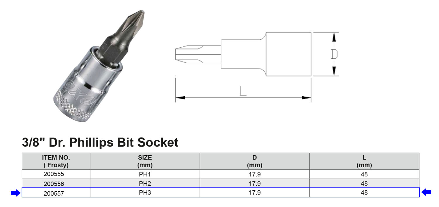 2pcs uxcell 3//8 Drive x PH3 Phillips Bit Socket CR-V Sockets 48mm Length S2 Steel Bits for Hand Use Only