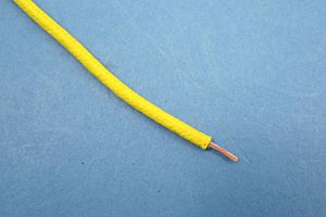 BRAIDED CABLE, 14/0.30, (1 mm²) (Ø3,7mm) GELB (METERPREIS)