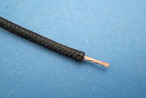 BRAIDED CABLE, 14/0.30, (1 mm²) (Ø3,7mm) SCHWARZ(METERPREIS)