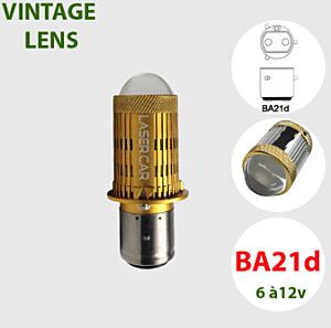 FARO BA21D LED 3 PINS 6 A 12 V - POR PAR - AMARILLO