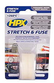 HPX stretch & fuse zelf vulkaniserende tape - transparant 25mm x 3m