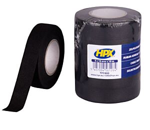 HPX Kabelschutzband - 5x schwarz 19mm x 10m