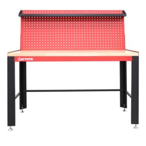 WORK BENCH WITH SOLID WOOD WORKTOP AND TOOL BOARD HEIGHT ADJUSTABLE - SERIES IMOLA - LARGE