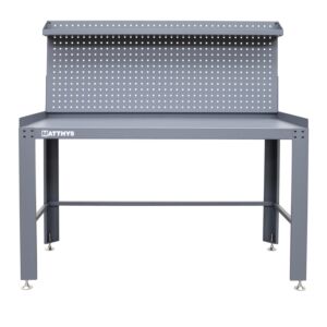 MESA DE TRABAJO CON PANEL PORTAHERRAMIENTAS AJUSTABLE EN ALTURA - SERIE LEMANS - LARGE