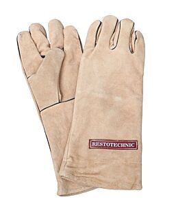 COW SUEDE LEATHER WELDING GLOVES - BROWN - LENGTH 40 CM