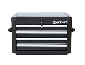 TOP TOOL CHEST 4 DRAWERS - GRAIN POWDER COATING FINISH - BLACK