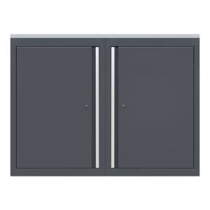 MEUBLE MURAL D'ATELIER AVEC PLAN DE TRAVAIL REVÊTEMENT INOXYDABLE - SERIE LEMANS - 1360 MM