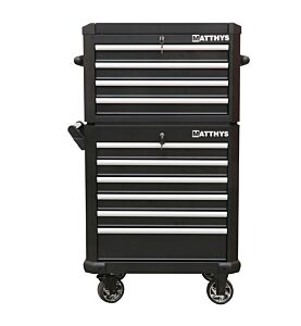 SERVANTE D'ATELIER COMBINAISON  LARGEUR 70 CM - TOTAL 10 TIROIRS