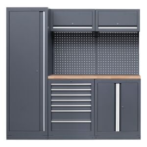 HEAVY DUTY WERKSTATT SCHRANKSYSTEM MIT RUBBERWOOD ARBEITSPLATTE MODULE-07 - SERIE LEMANS