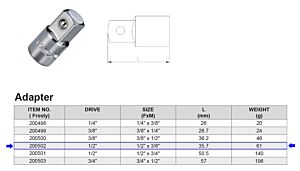 ADAPTATEUR (3e) 1/2” F X 3/8” M (AD40-038)