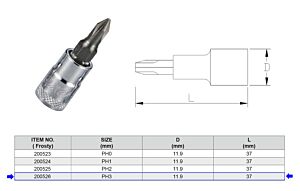 1/4” PHILIPS BITDOP PH3