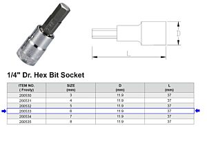 EMBOUT HEX H6 1/4”
