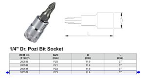 EMBOUT POZIDRIV PZ3 1/4”