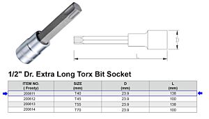 EMBOUT XXL TX T40 1/2”
