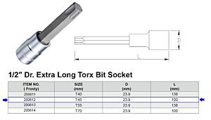 EMBOUT XXL TX T45 1/2”