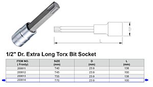 1/2” XXL TX BITDOP T70