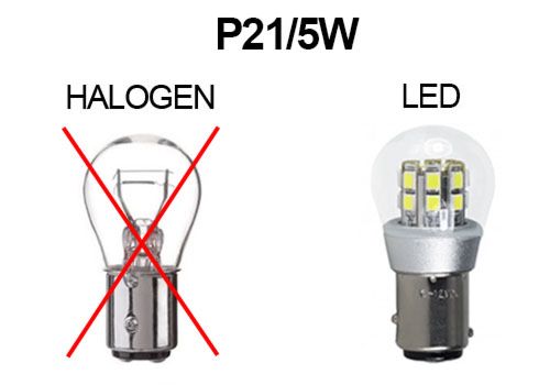 LED-SIGNALBIRNE 6 BIS 12V, STOP/STAND - REINWEIß, P21/5w, BAY15D