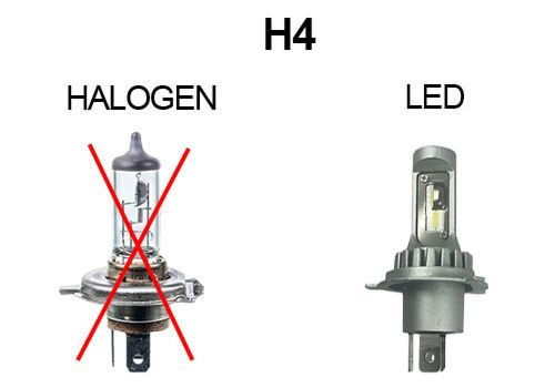 FRONT LIGHTS H4 4XL LED 4700 LM - PER PAIR - WARM WHITE - Matthys