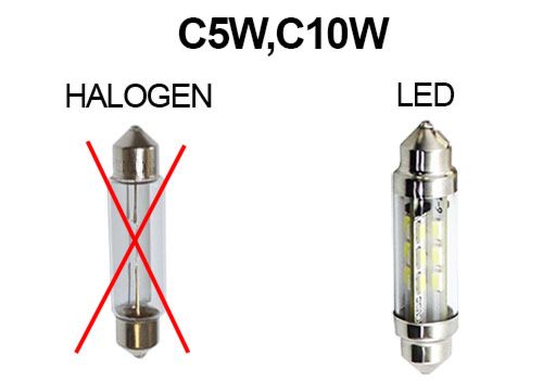 Ampoule navette c5w c7w c10w de 36 mm 6 leds blanches 5630 - Led-effect