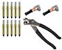 CLECO SET : MONTAGETANG + 10 X BEVESTIGINGSPIN 3/16” + 2 X KLEM MET BEK 1/2”