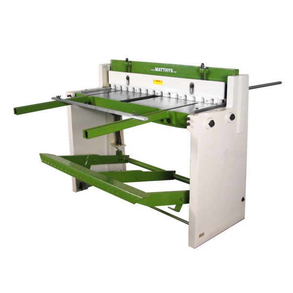 Cisaille guillotine 1000mm commande à pédale à vendre chez Matthys Matthys
