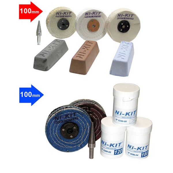 ABRASIVE AND POLISHING KIT DIAM 100 MM (8100KA + 8100KP) Matthys
