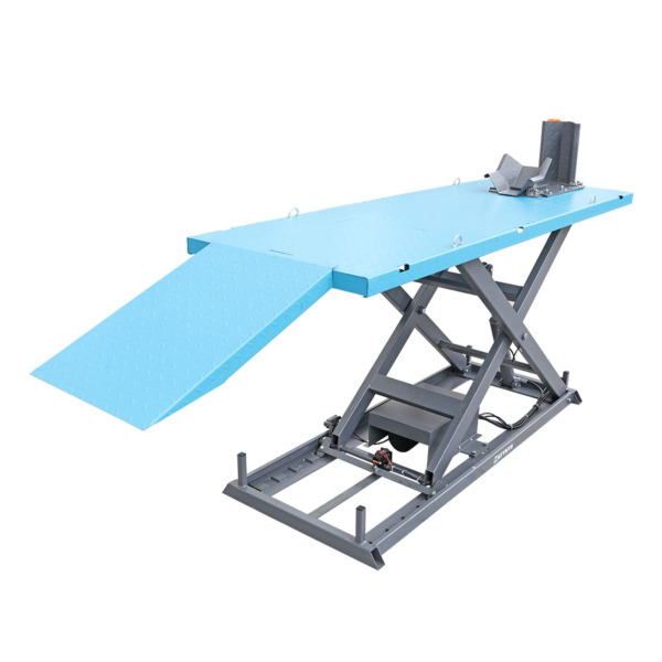 ELECTRIC MOTORCYCLE LIFT WITH WHEEL CHOCK WIDTH 75 CM CAPACITYY 700
